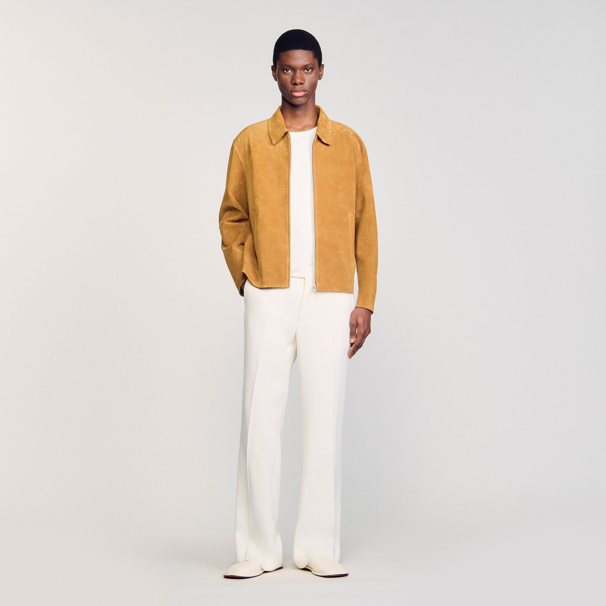 Blouson aus Spaltleder