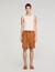 Leinenshorts mit Elastikbund