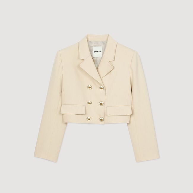 Kurze Jacke mit Knopfverschluss