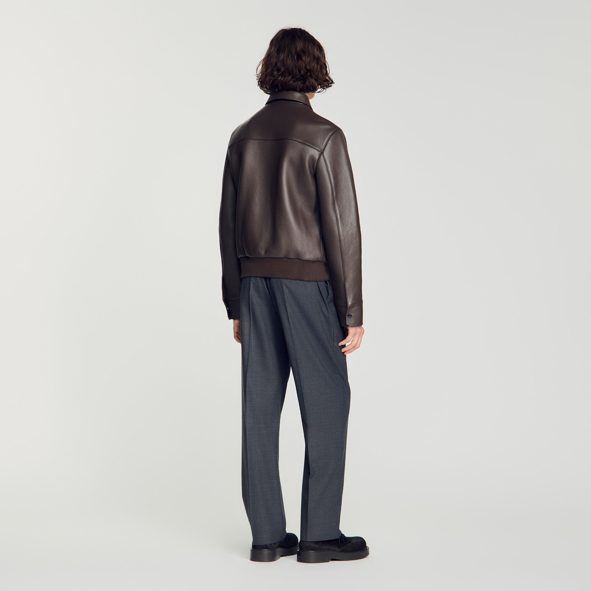 Lammlederjacke mit Rei&szlig;verschluss