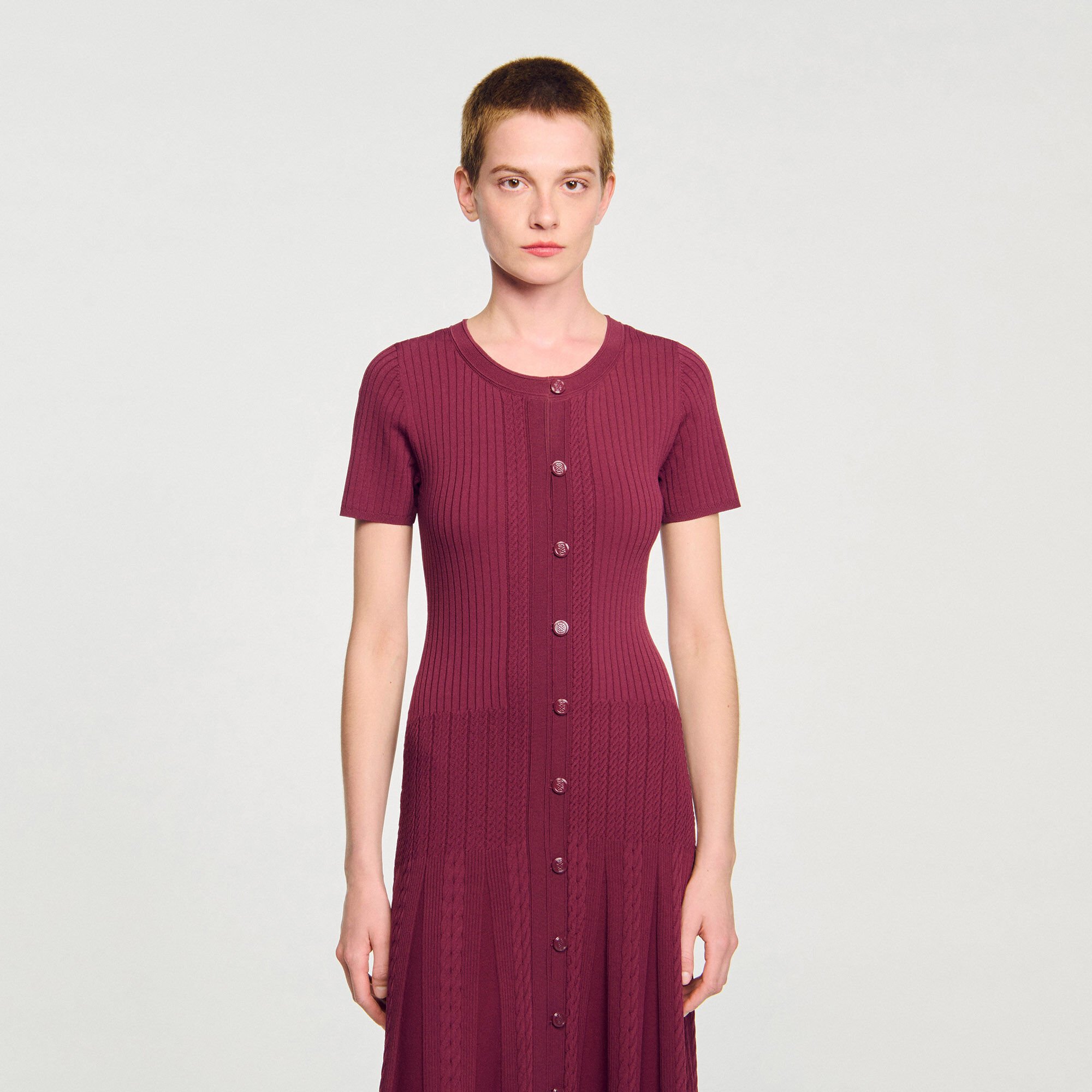 Langes Strickkleid