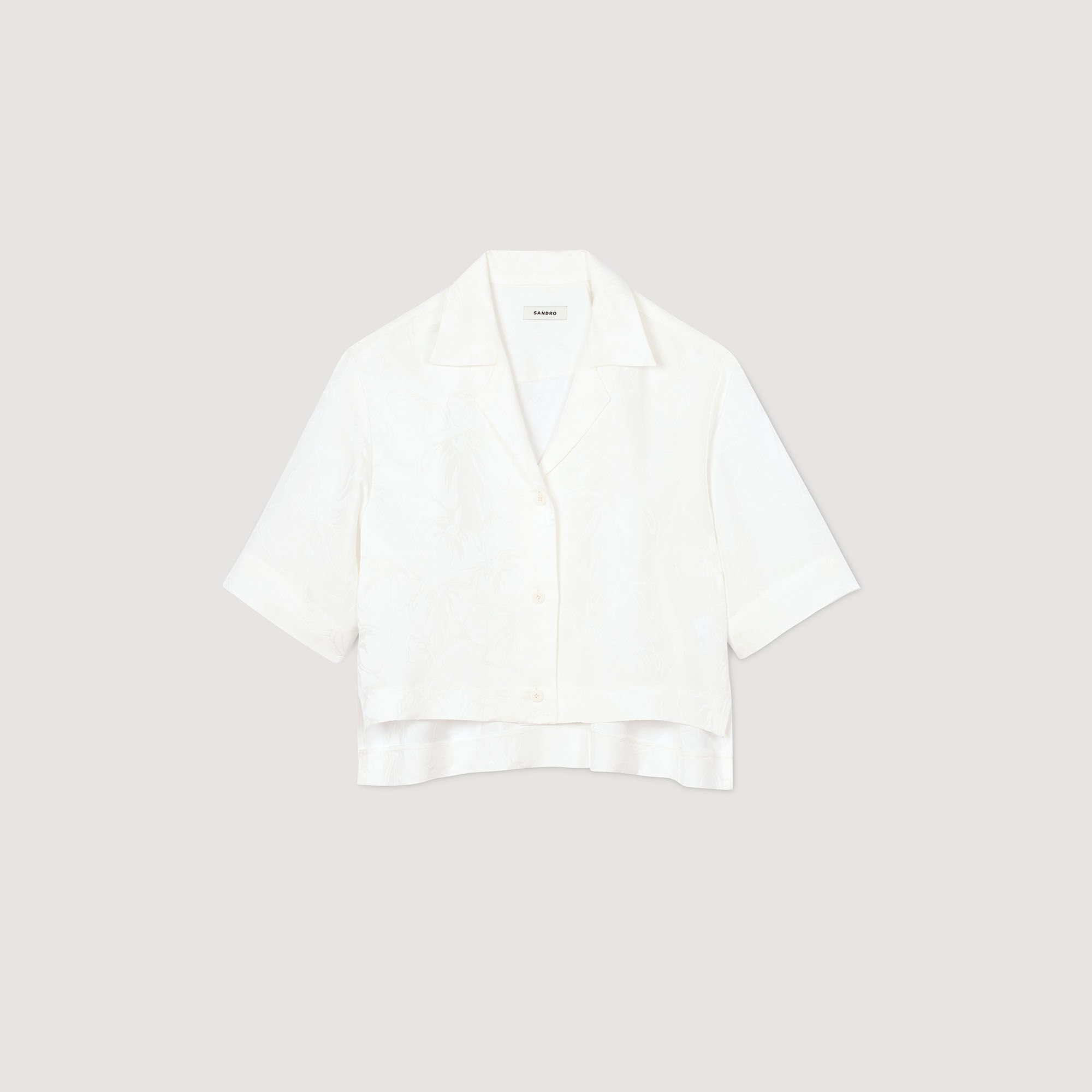 Kurzes Hemd mit Jacquard-Bloem