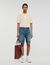 Elastische Denim-Shorts