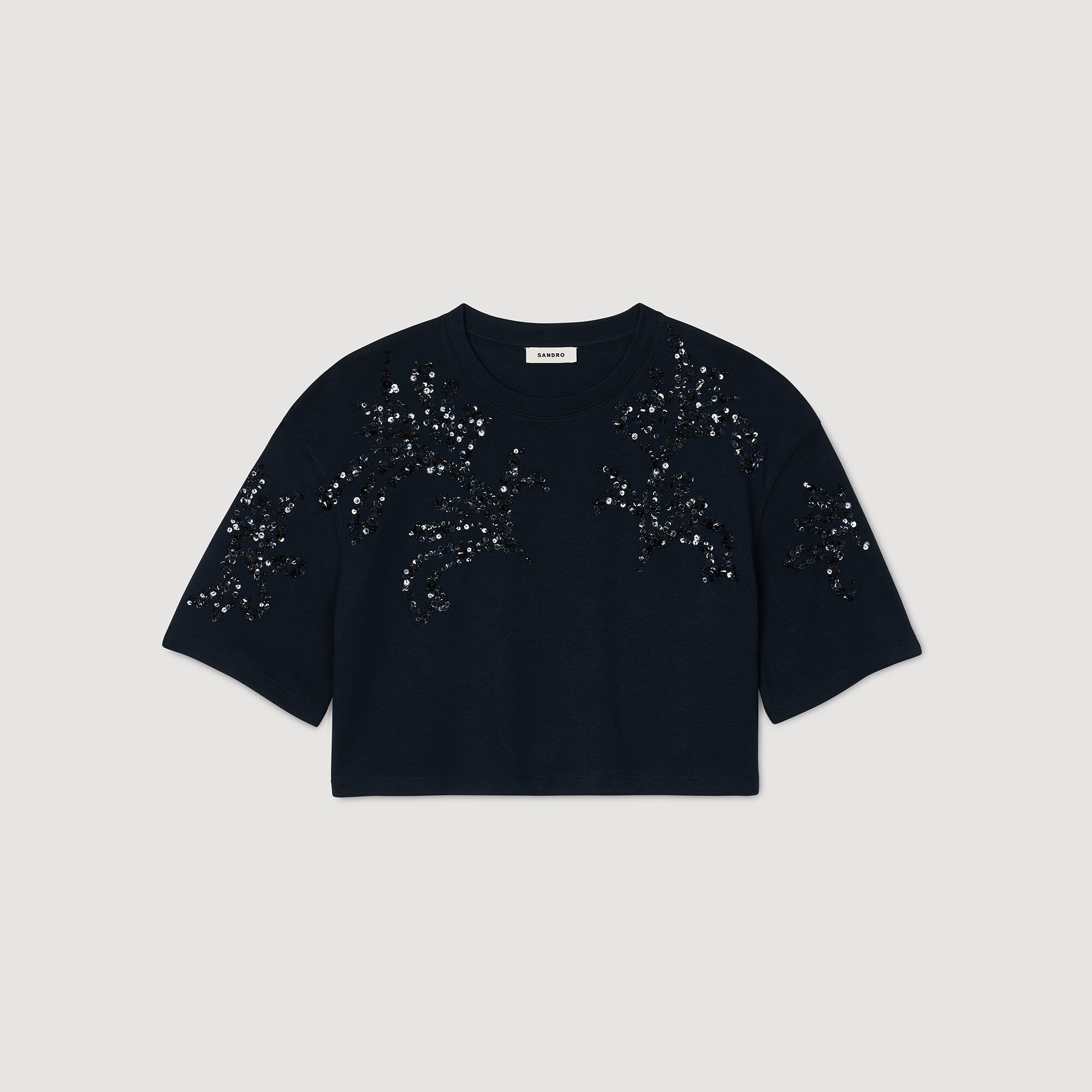T-Shirt mit Perlendetails