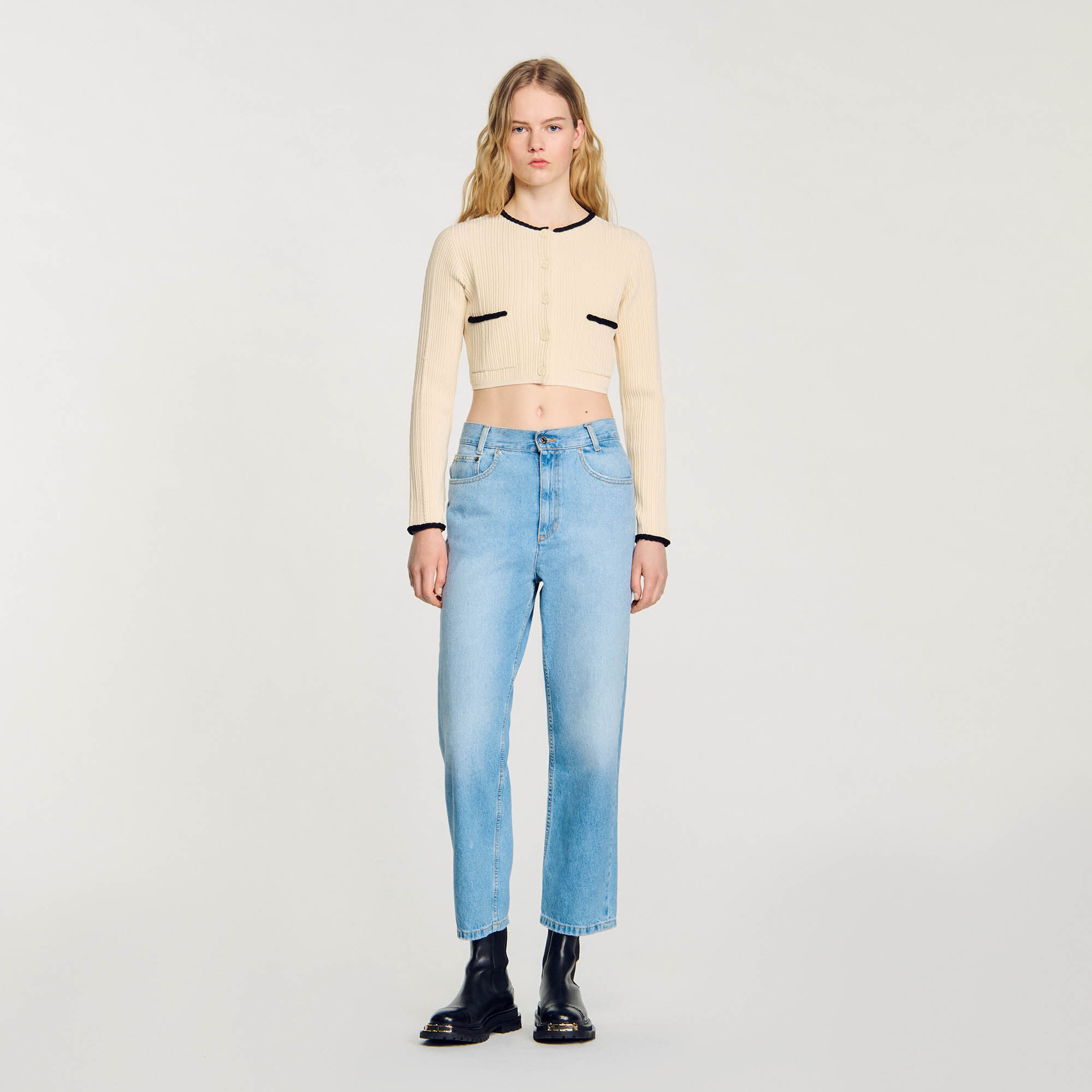 Cardigan aus Pointelle-Strick