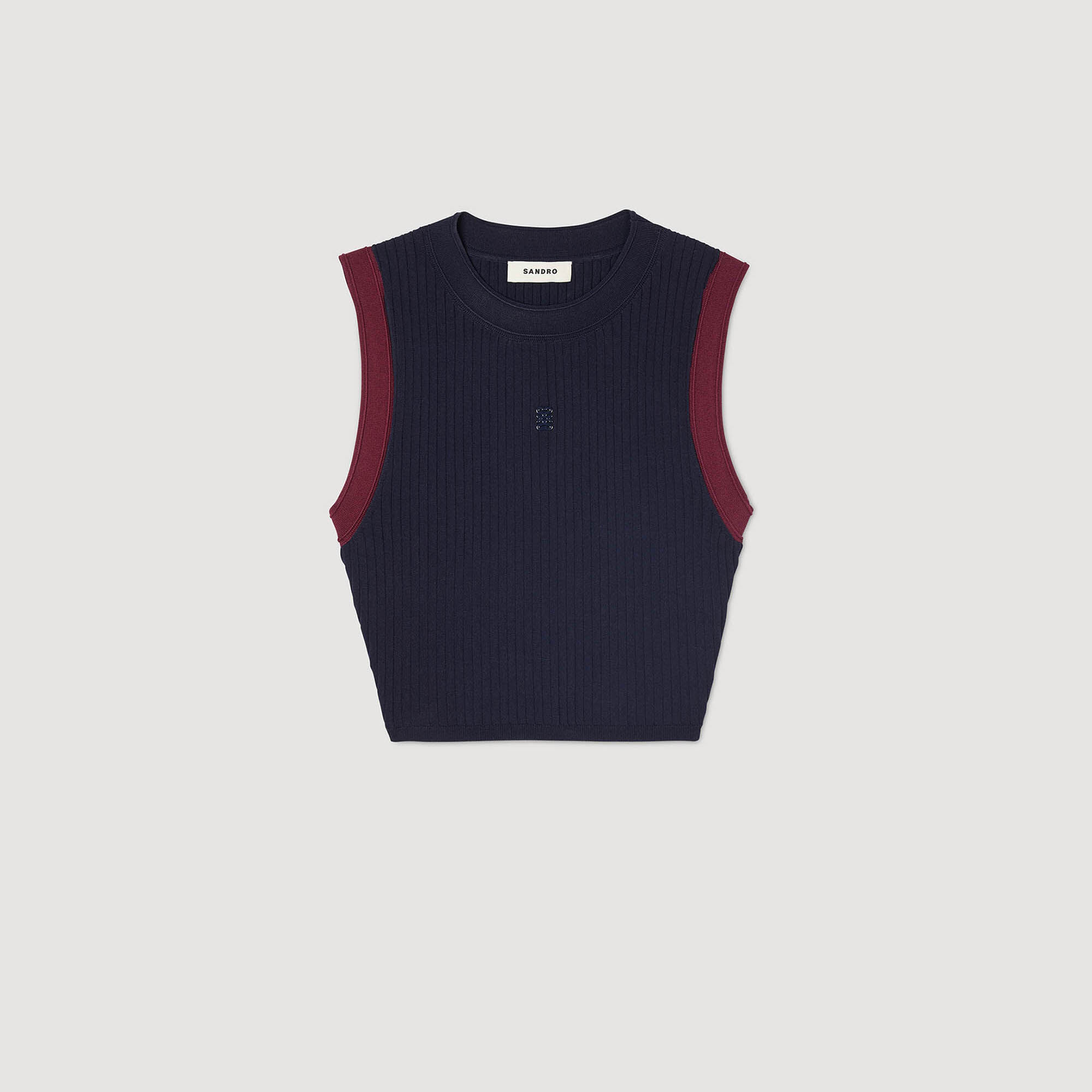 Zweifarbiges Stricktop