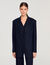 Gestreifter Blazer mit Strass