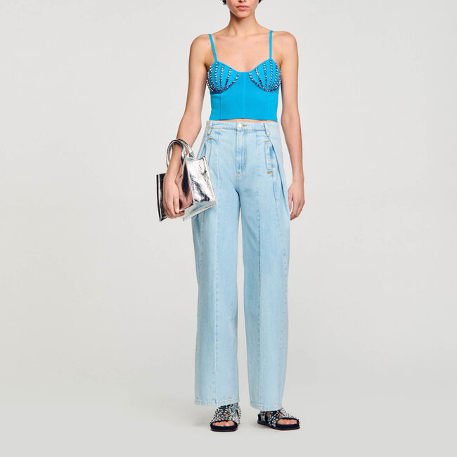 Bustier mit Strass in Muschelform