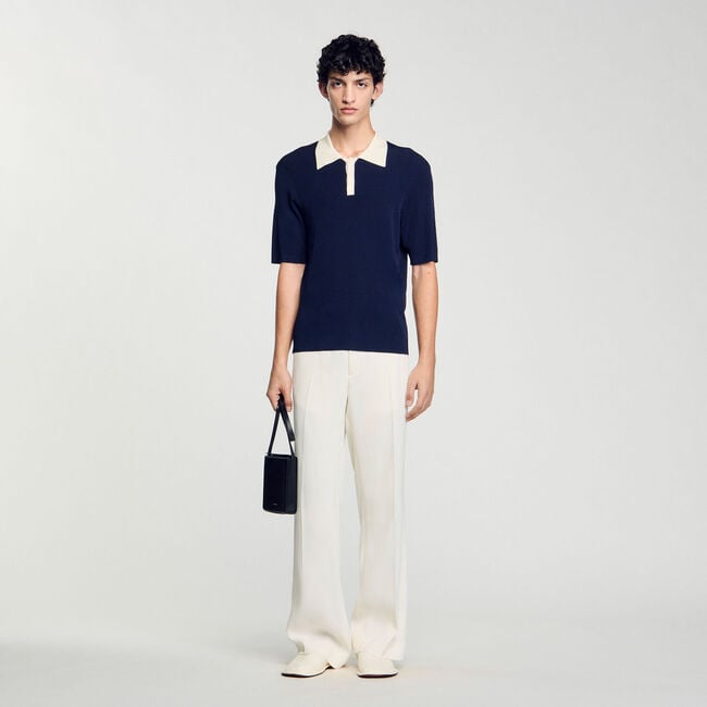 Zweifarbiges Poloshirt