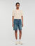 Elastische Denim-Shorts