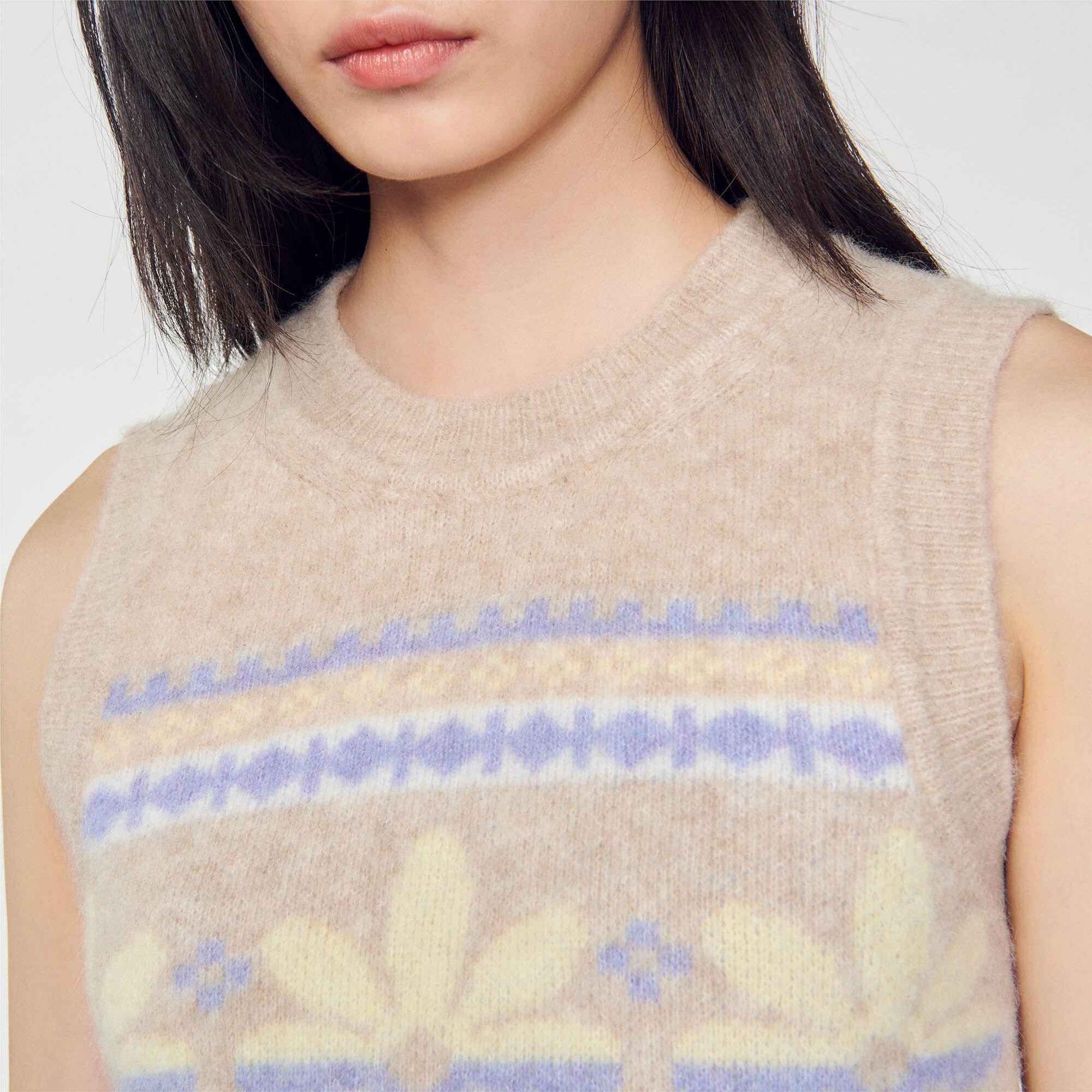 Ärmelloser Pullover