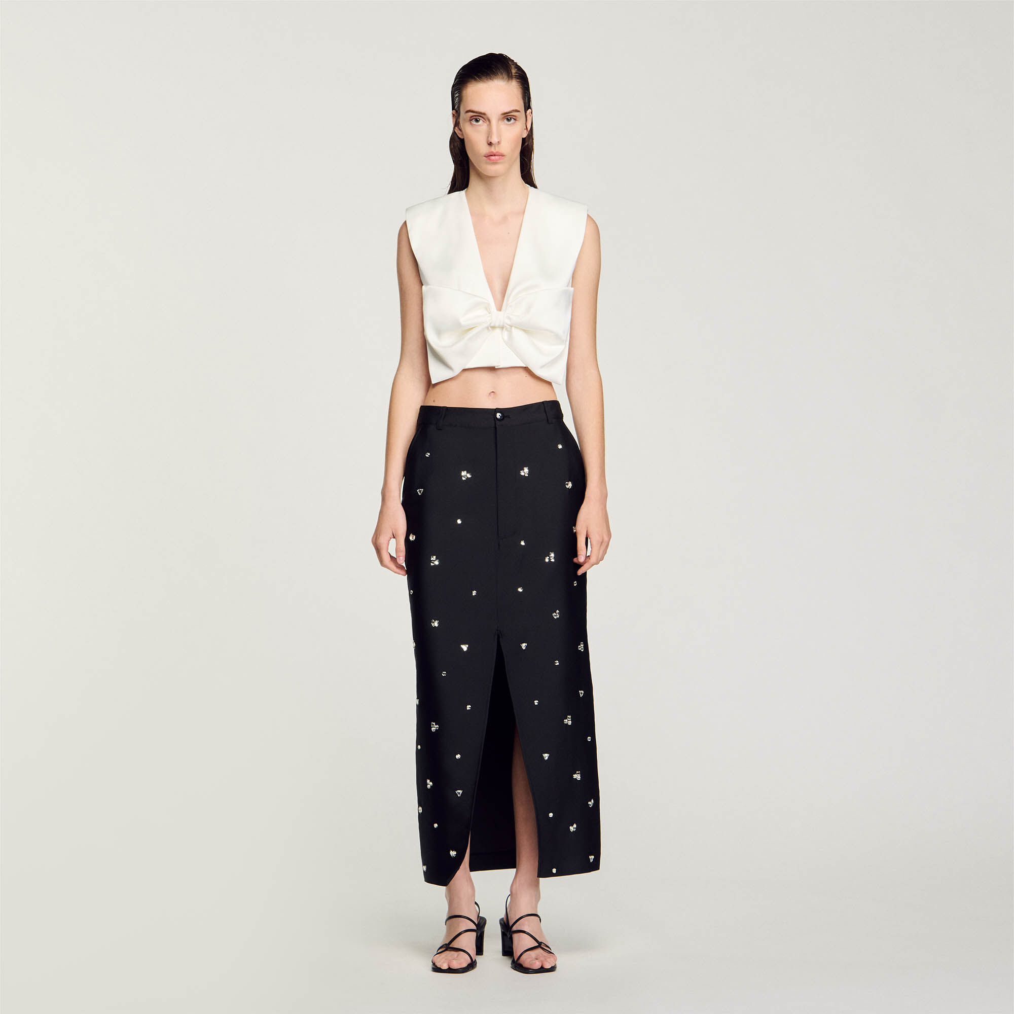 Kurzes Satin-Top