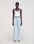 Weite Jeans aus verwaschenem Denim
