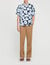 Baumwoll-T-Shirt Blumenmotiv Blur-Effekt
