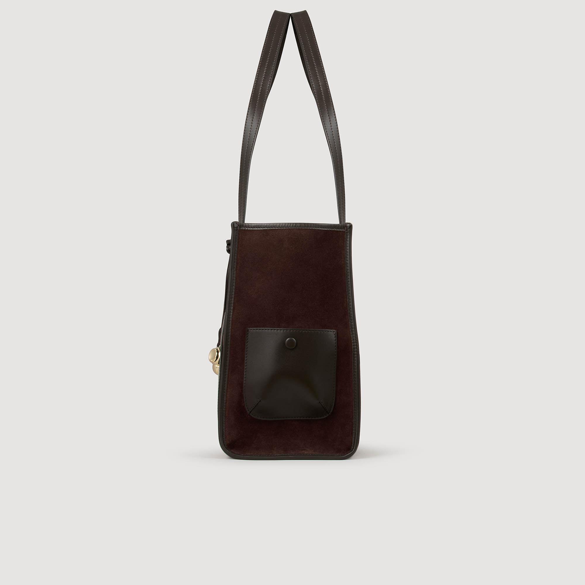 Shopper-Tasche aus Veloursleder
