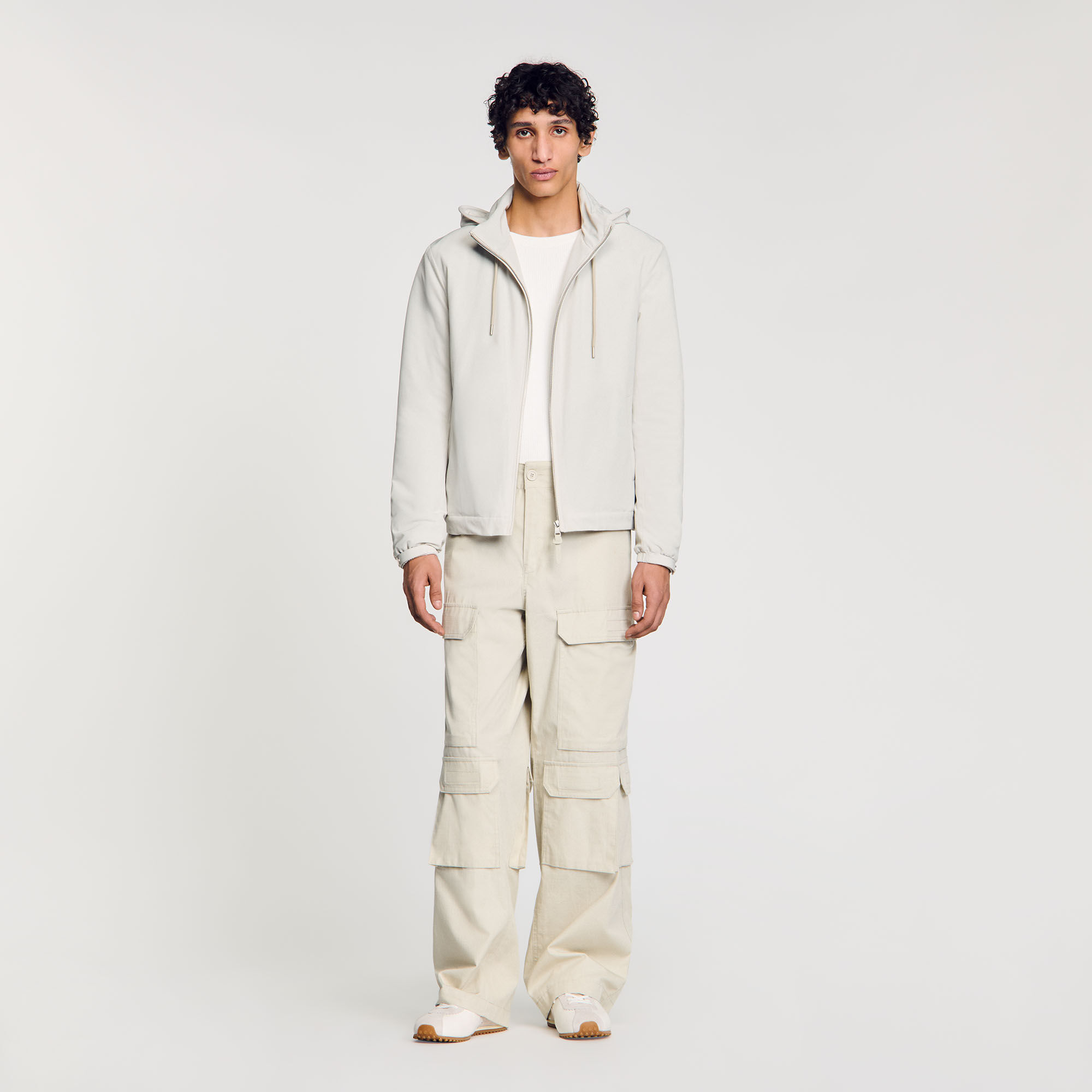 Reißverschluss-Blouson mit Kapuze