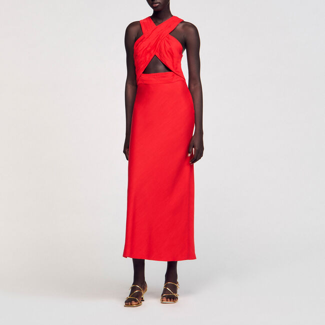 Langes Wickelkleid