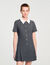 Kurzes plissiertes Kleid mit Strass