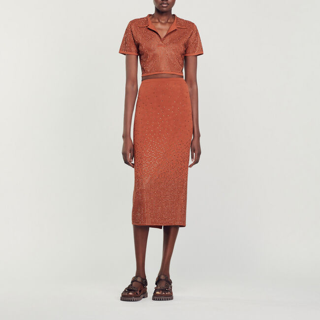 Midirock mit Strassverzierung