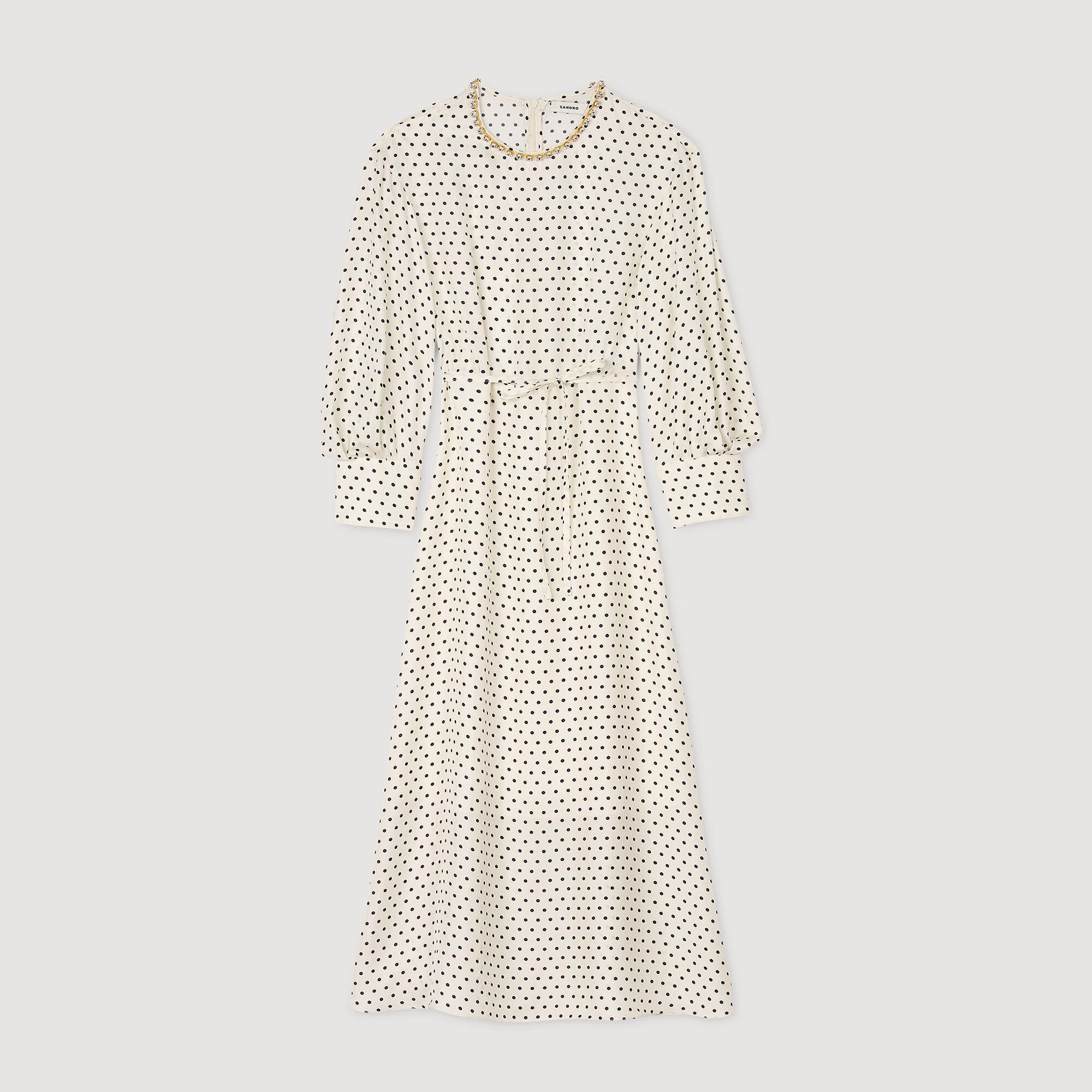 Langes Tupfenkleid