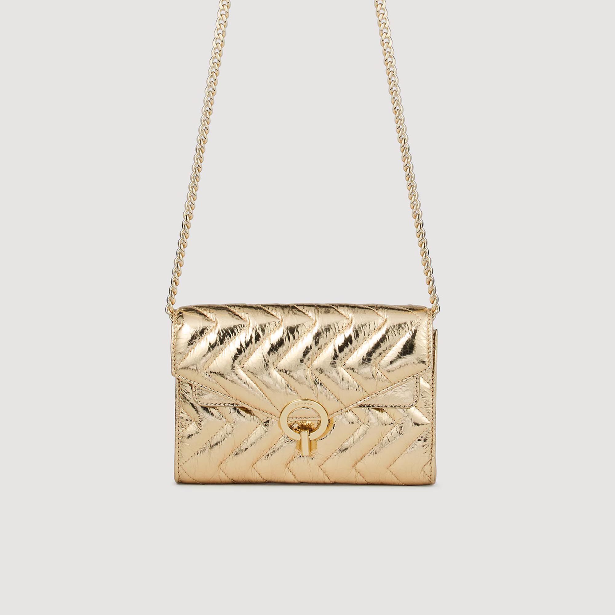 Crossbody Pochette aus Craquele Leder