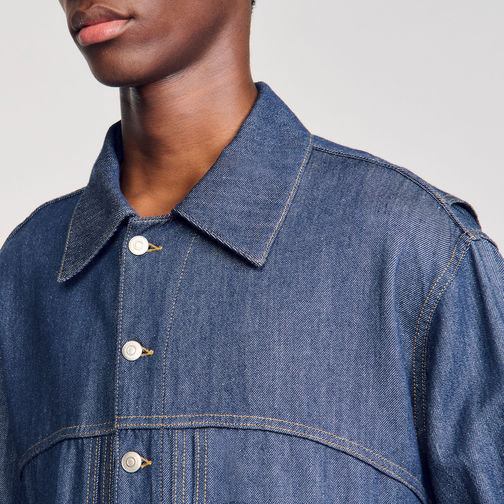 Blouson aus Chambray