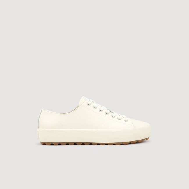 Niedrige Sneakers aus Spaltleder