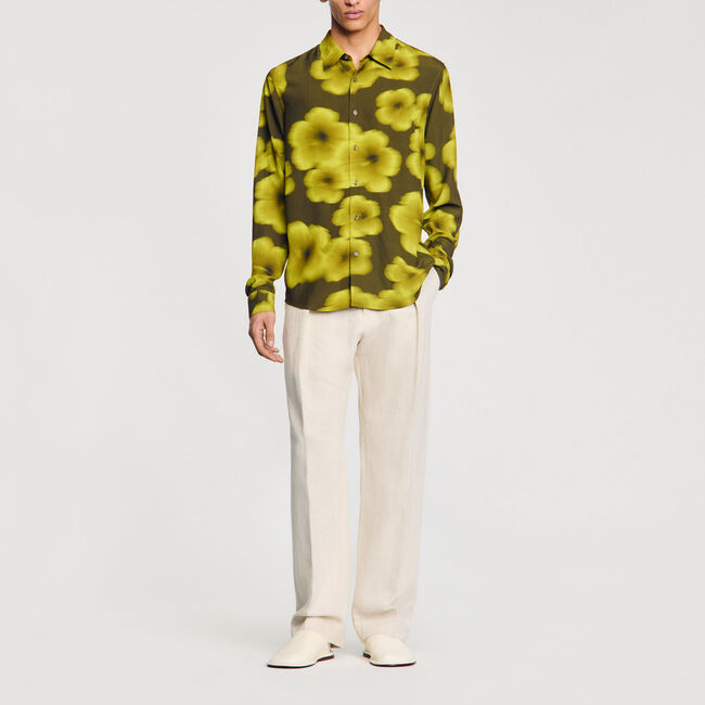 Flie&szlig;endes Hemd mit Blumenprint - Herren | Sandro