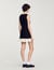 Kurzes Kleid aus zweifarbigem Tweed