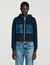 Sweatshirt aus Strick und Denim
