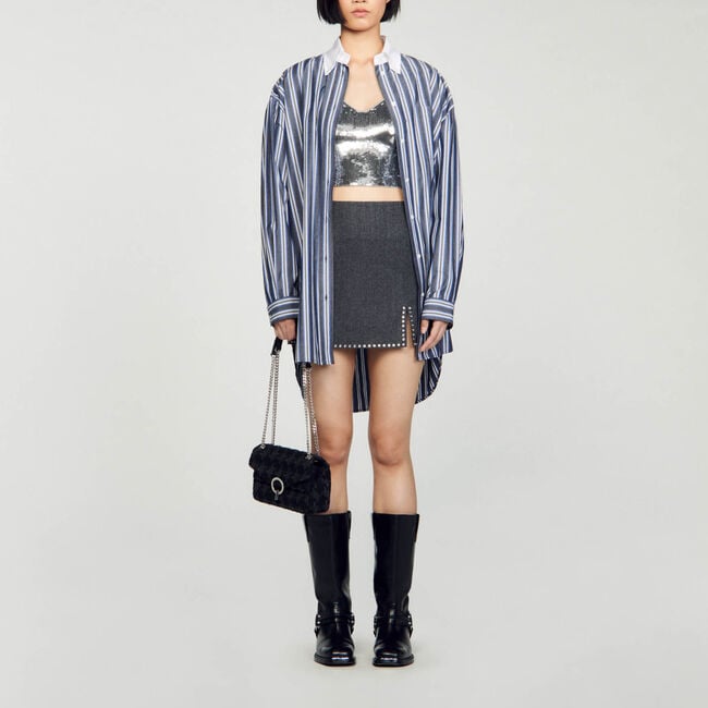 Oversize-Streifenhemd