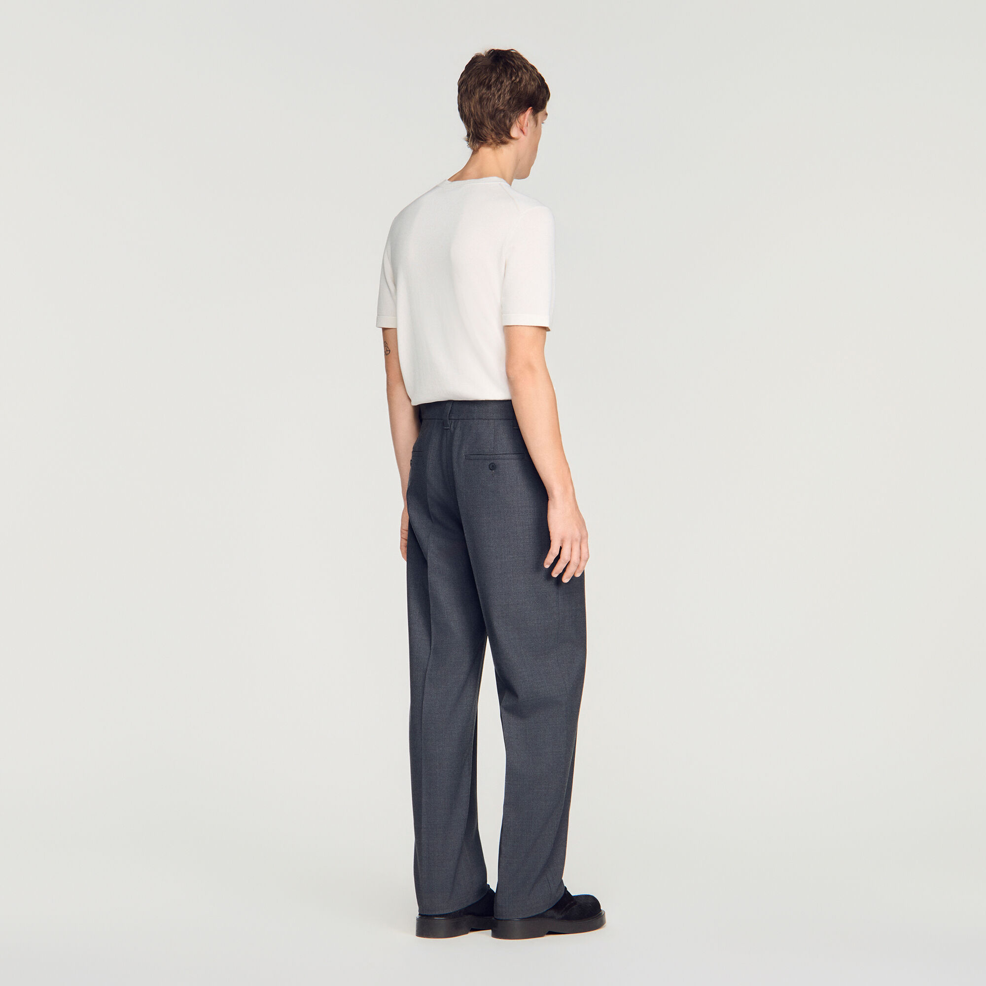 Weite Hose aus Wolle
