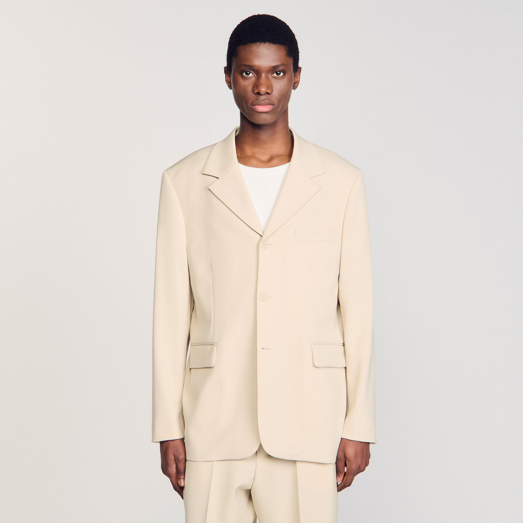 Oversize-Anzugjacke aus Wolle