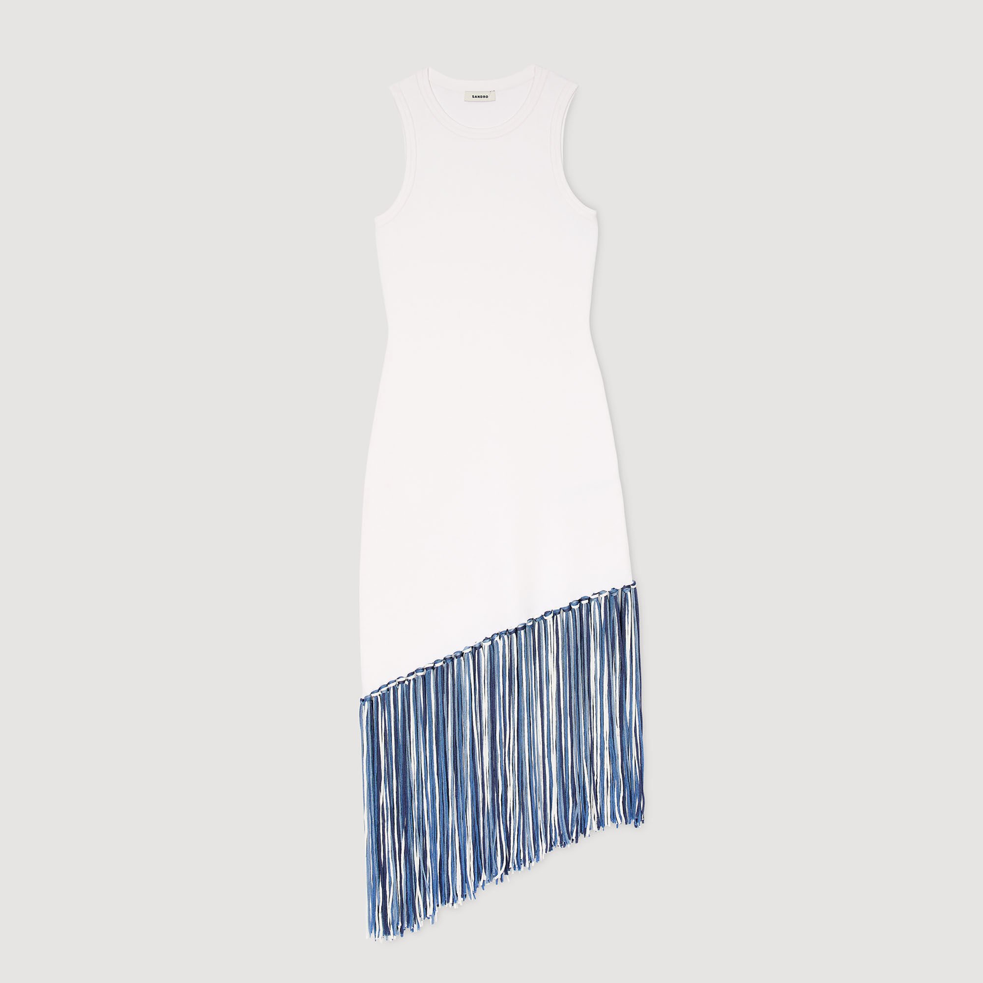 Langes Kleid mit Fransen