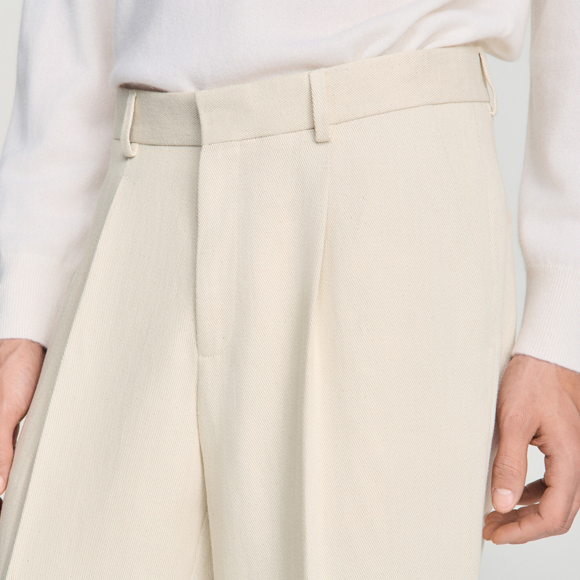 Weite Bundfaltenhose Leinenmix