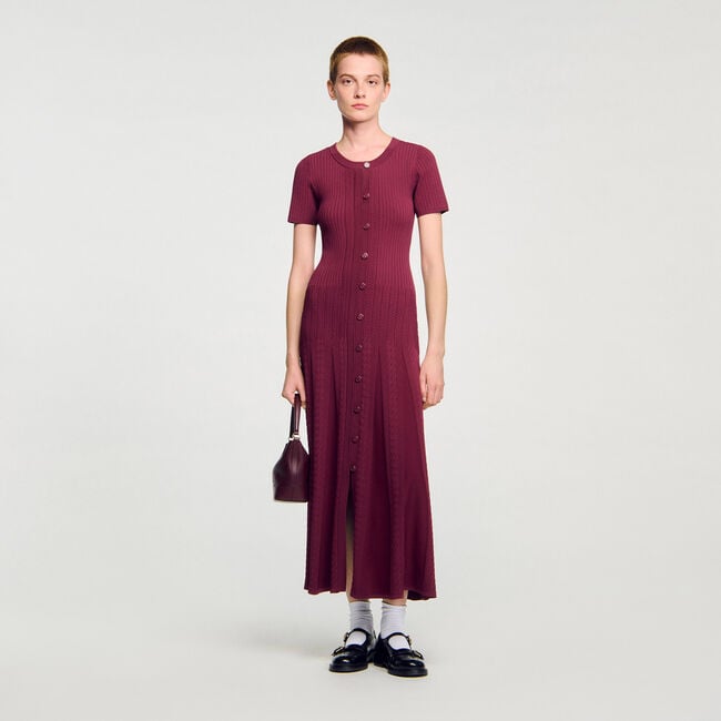 Langes Strickkleid