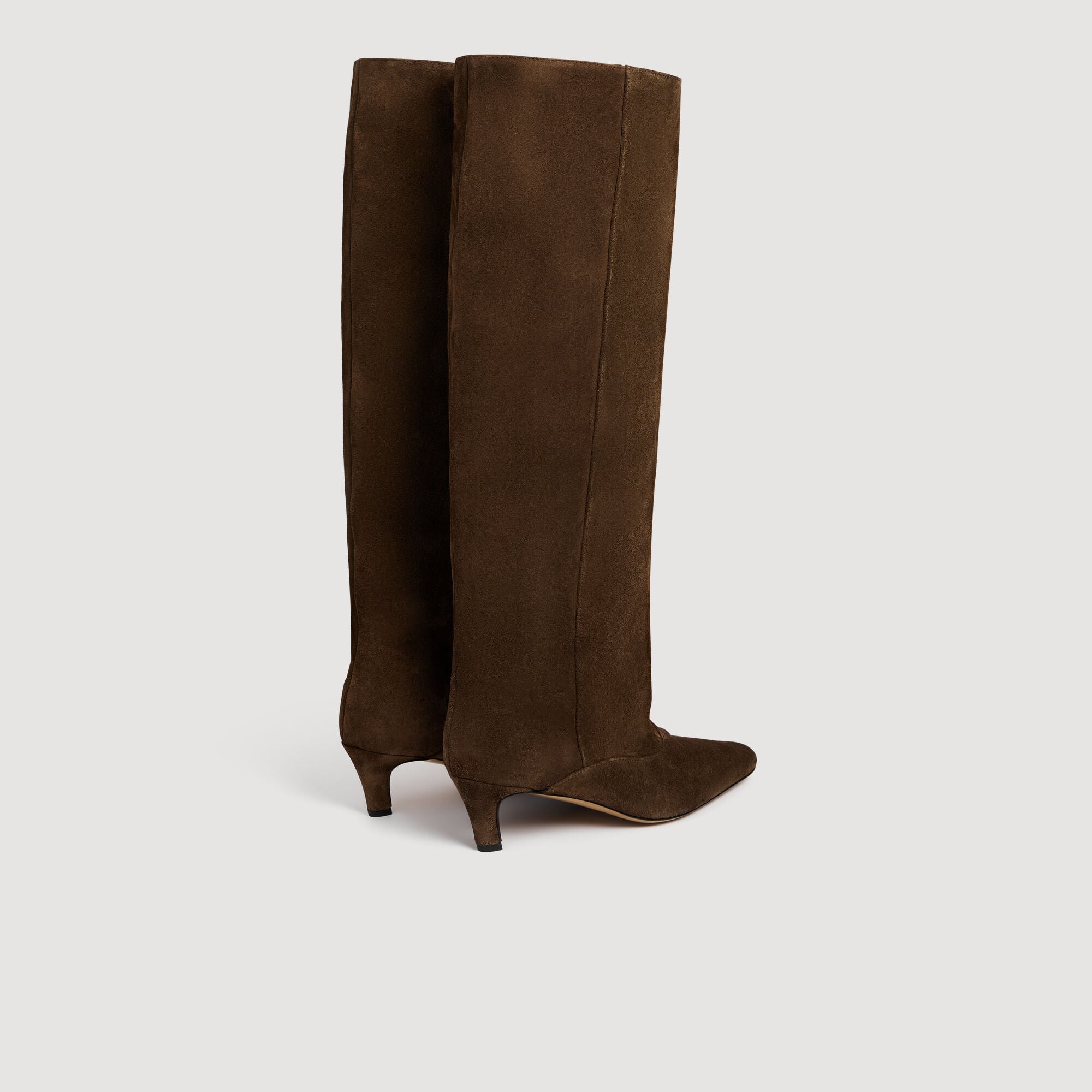 Hohe Stiefel aus Veloursleder - Damen | Sandro
