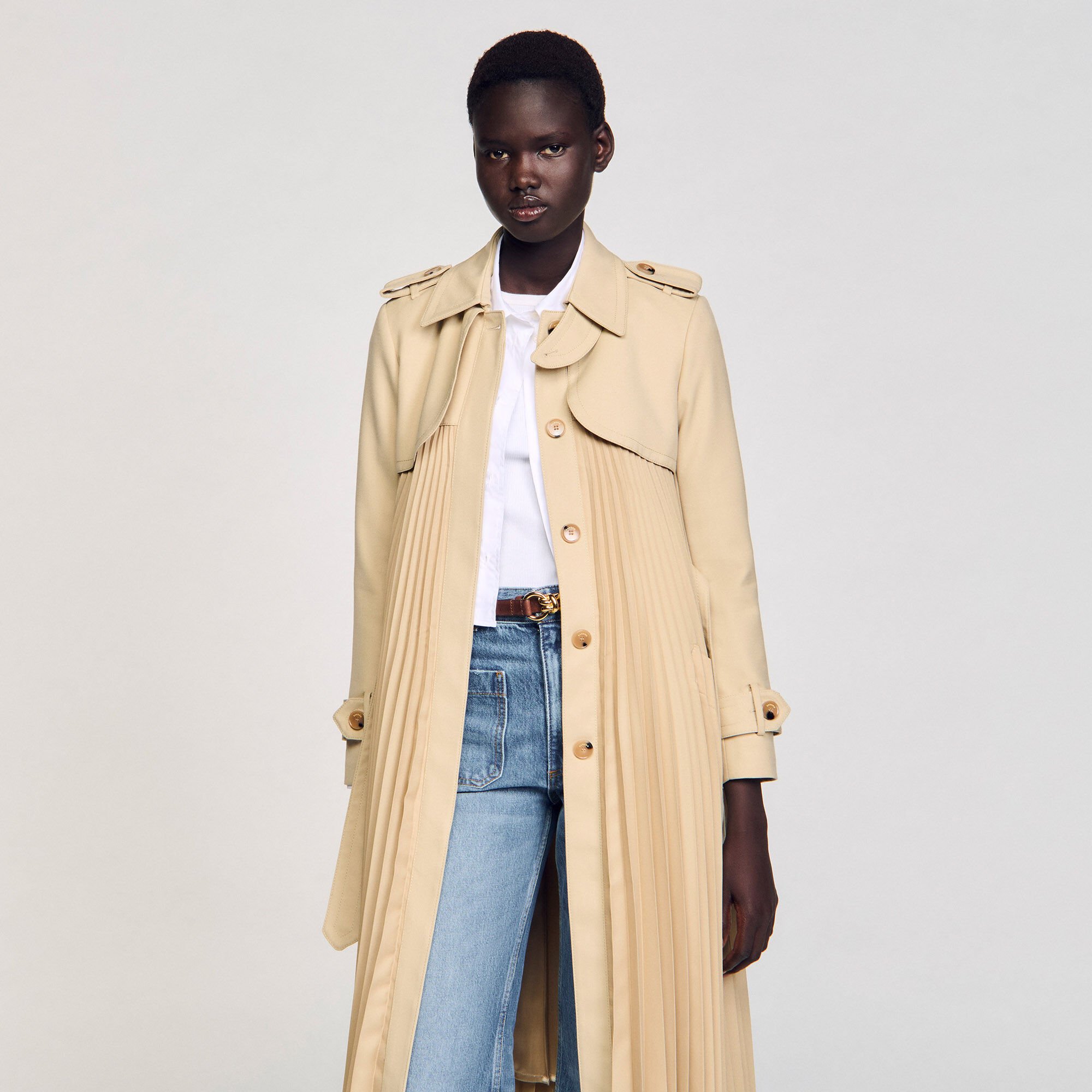 Trenchcoat mit Falte