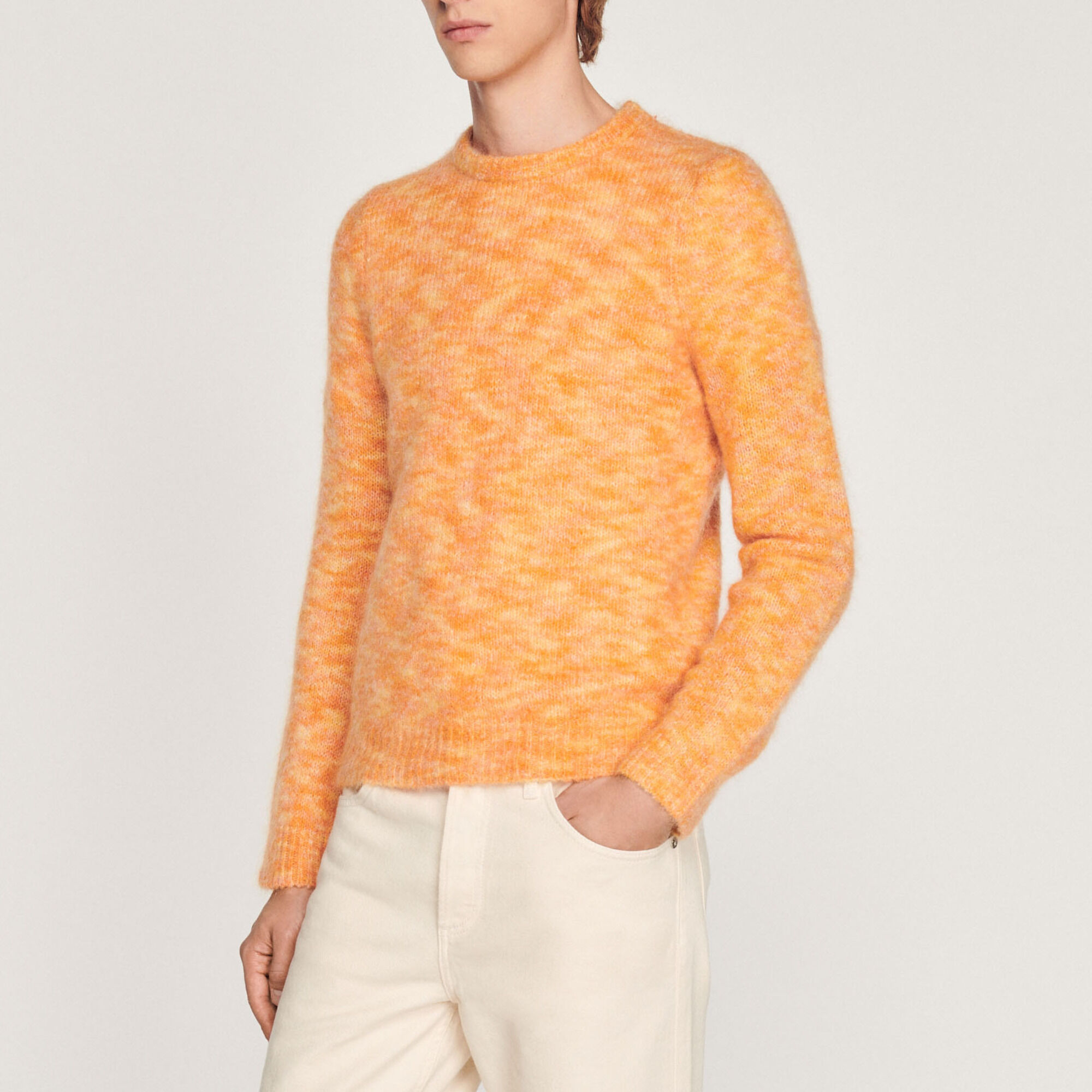 Wollpullover mit Rundhalsausschnitt
