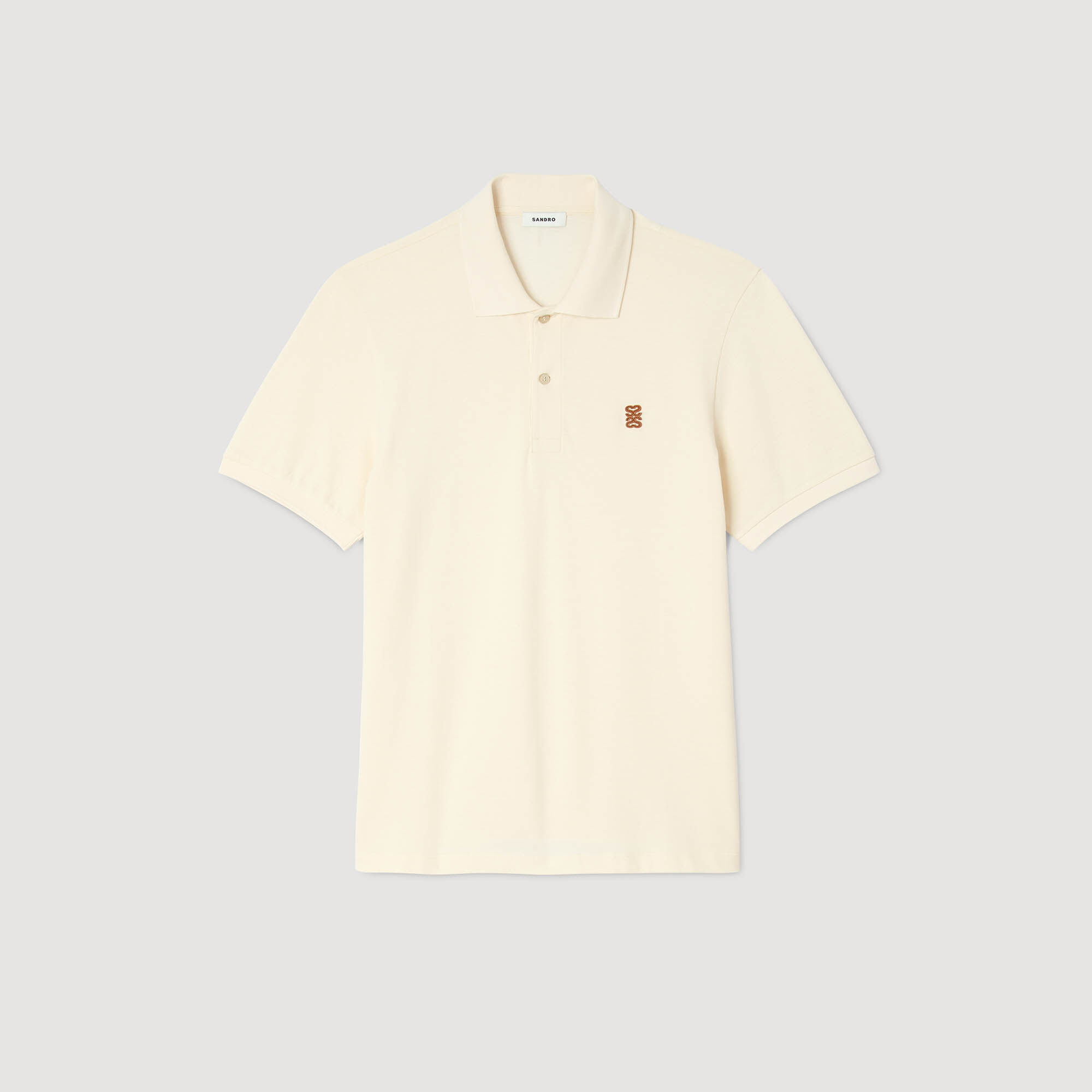 Poloshirt mit Leder-Logo