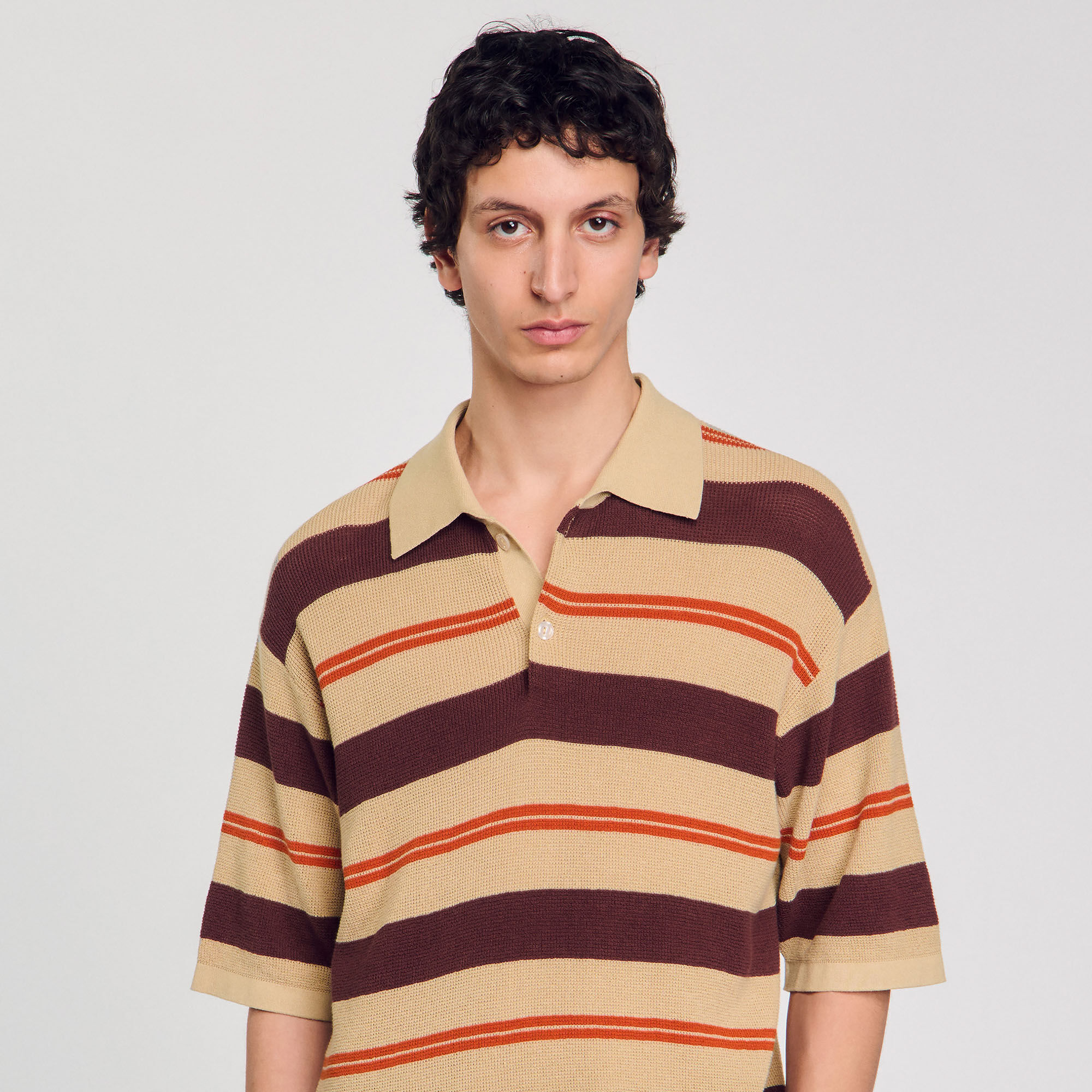 Gestreiftes Poloshirt aus Strick