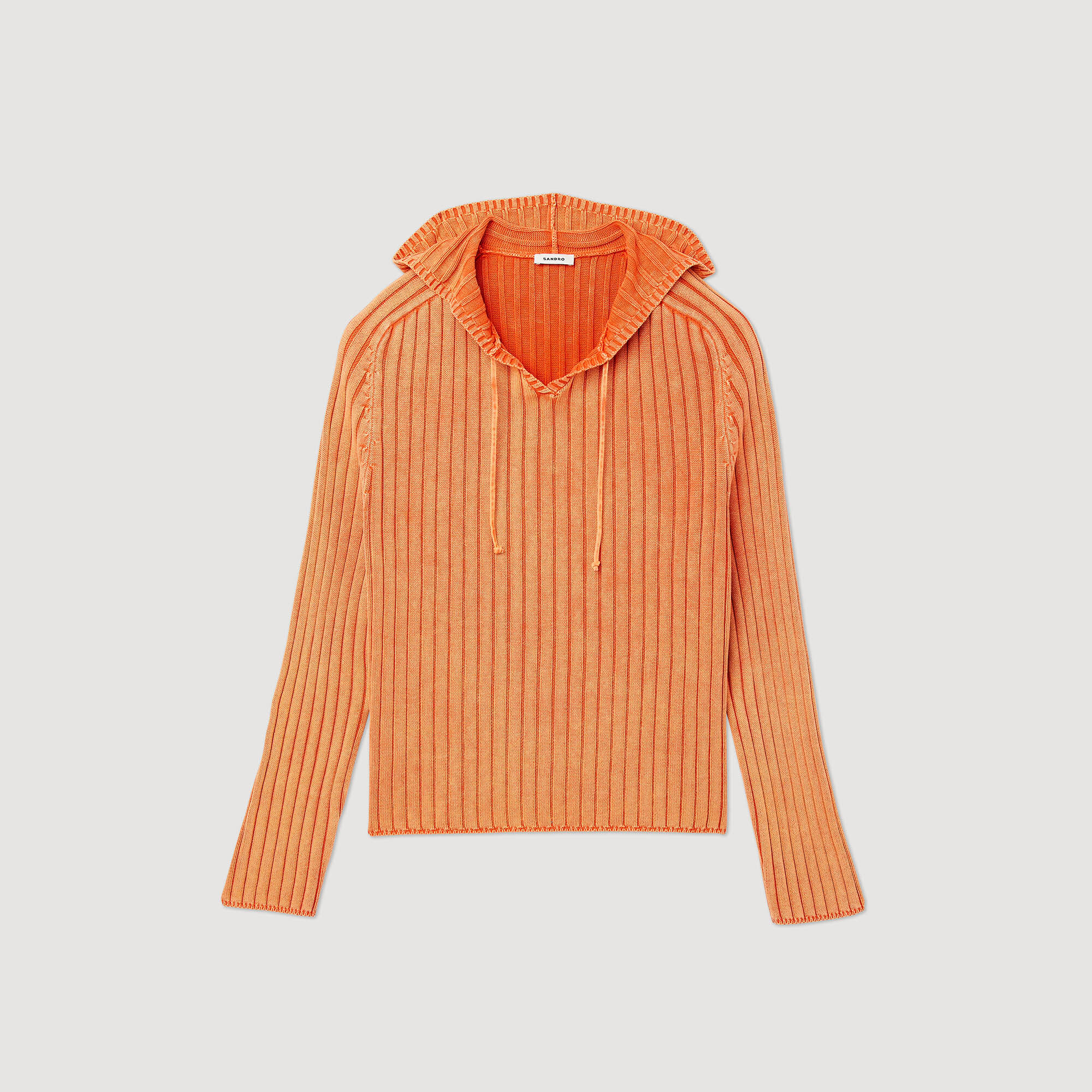 Hoodie aus verwaschenem Strick