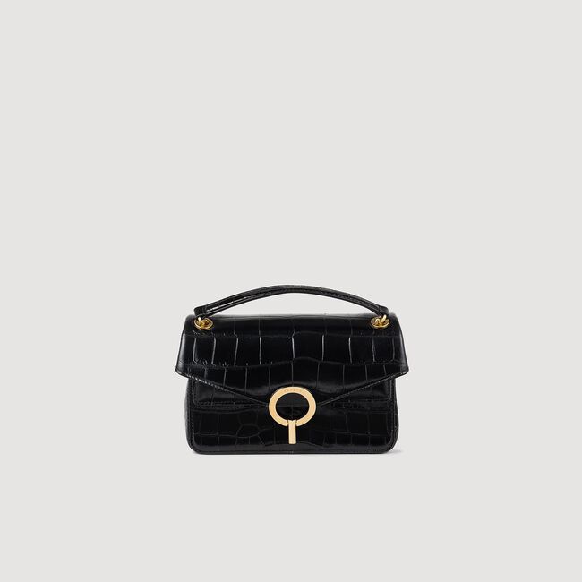 Ledertasche Yza mit Kroko-Optik-Prägung