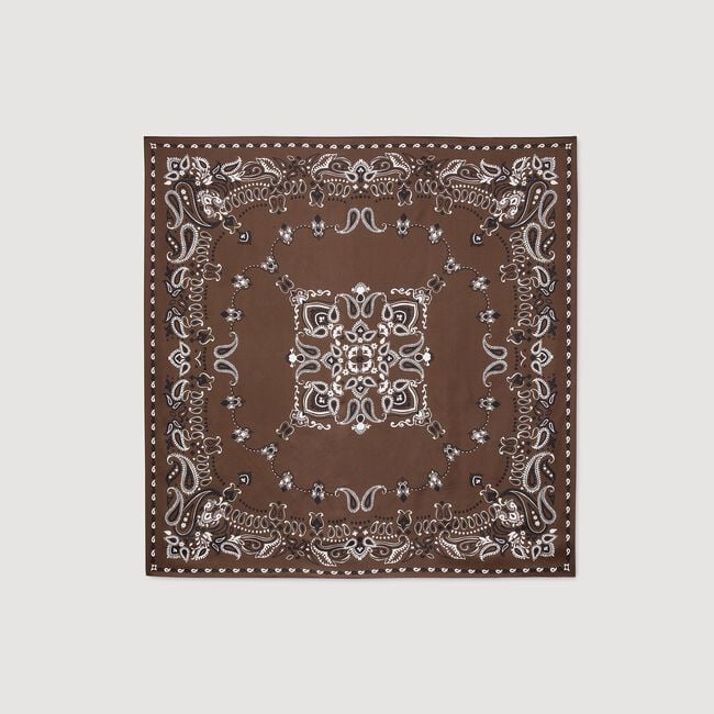 Seidenhalstuch mit Bandana-Muster