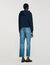 Sweatshirt aus Strick und Denim