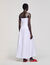 Langes Kleid mit drapiertem Bustier