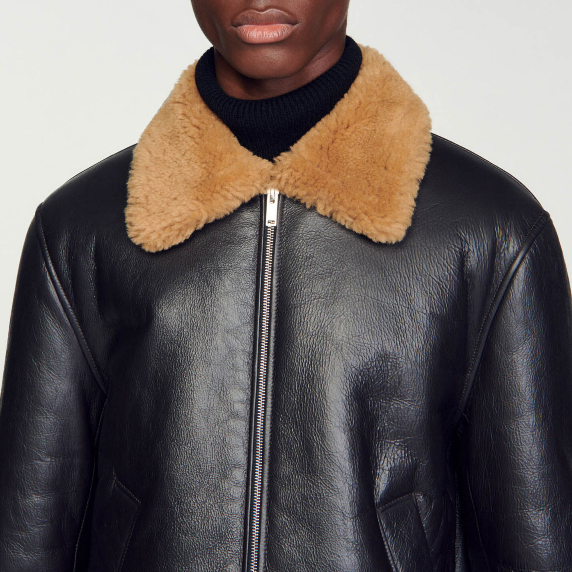 Oversize-Jacke aus Lammfell