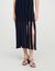 Langes Strickkleid mit Fransen