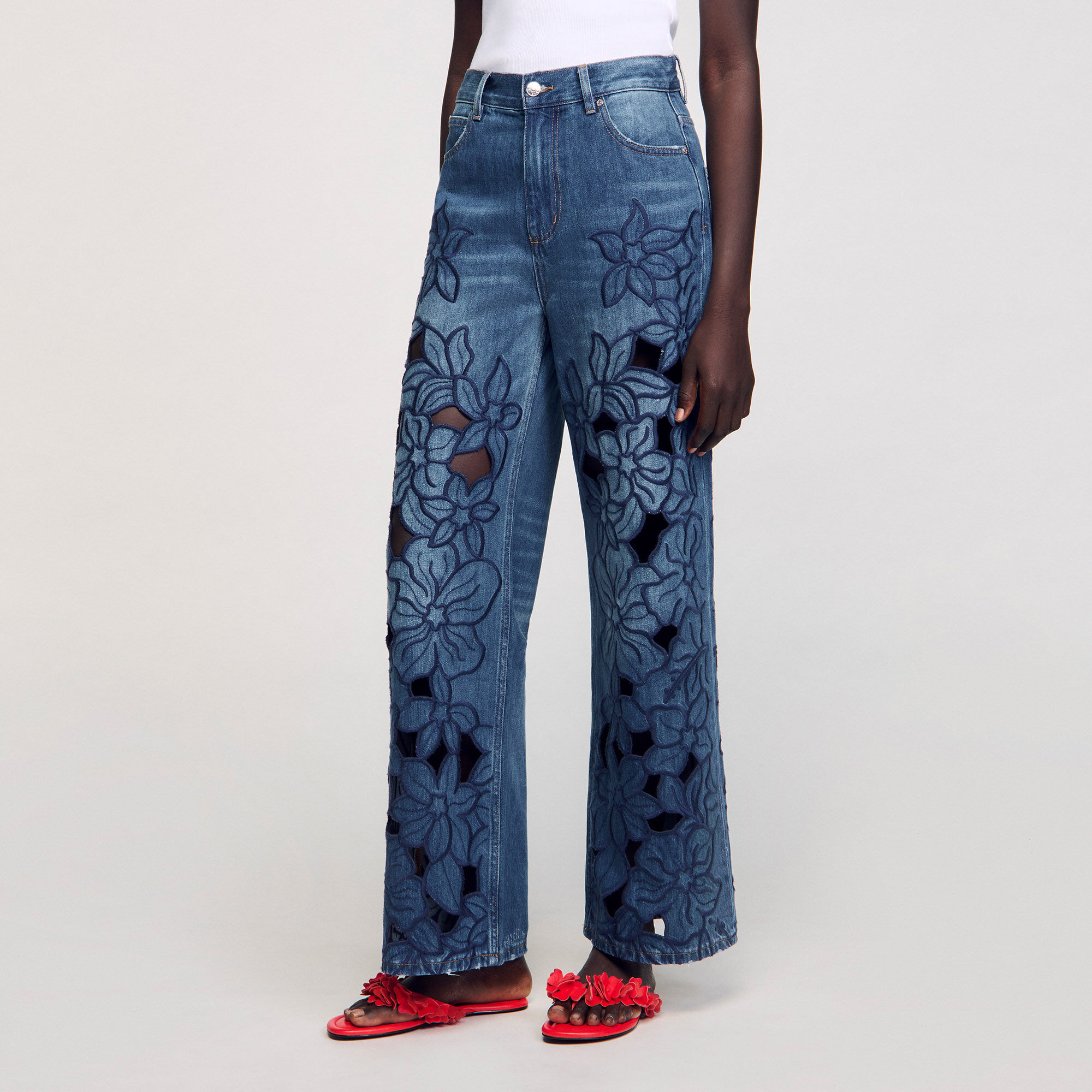 Bestickte Jeans