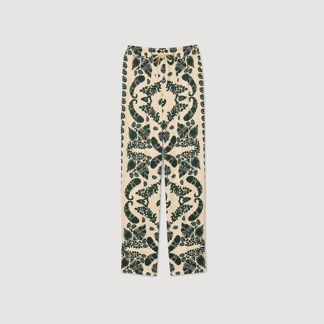 Hose mit Blumendruckmuster